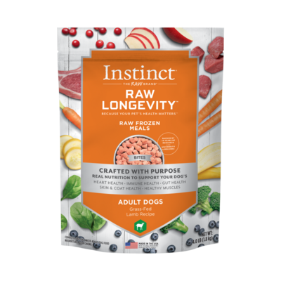 Instinct Longevity Adult Frozen Lamb Bites 4lb
