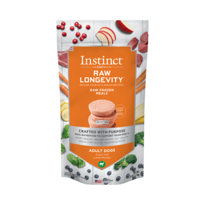 Instinct Longevity Adult Frozen Lamb Patties 6lb