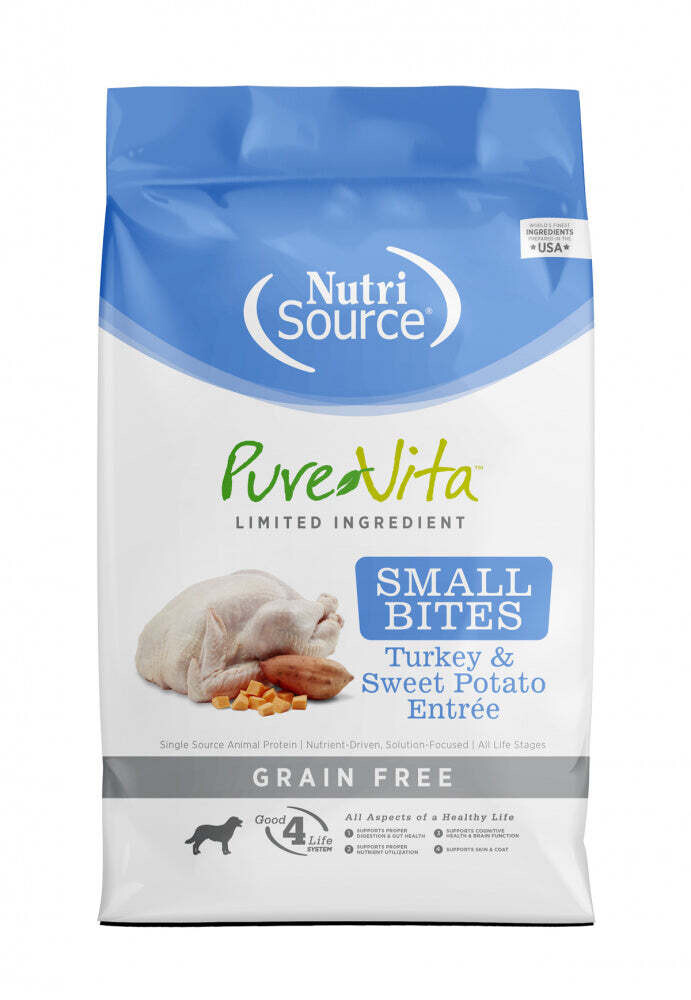 Pure Vita Grain Free Small Bites Turkey &amp; Sweet Potato 5lb