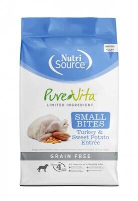 Pure Vita Grain Free Small Bites Turkey &amp; Sweet Potato 5lb