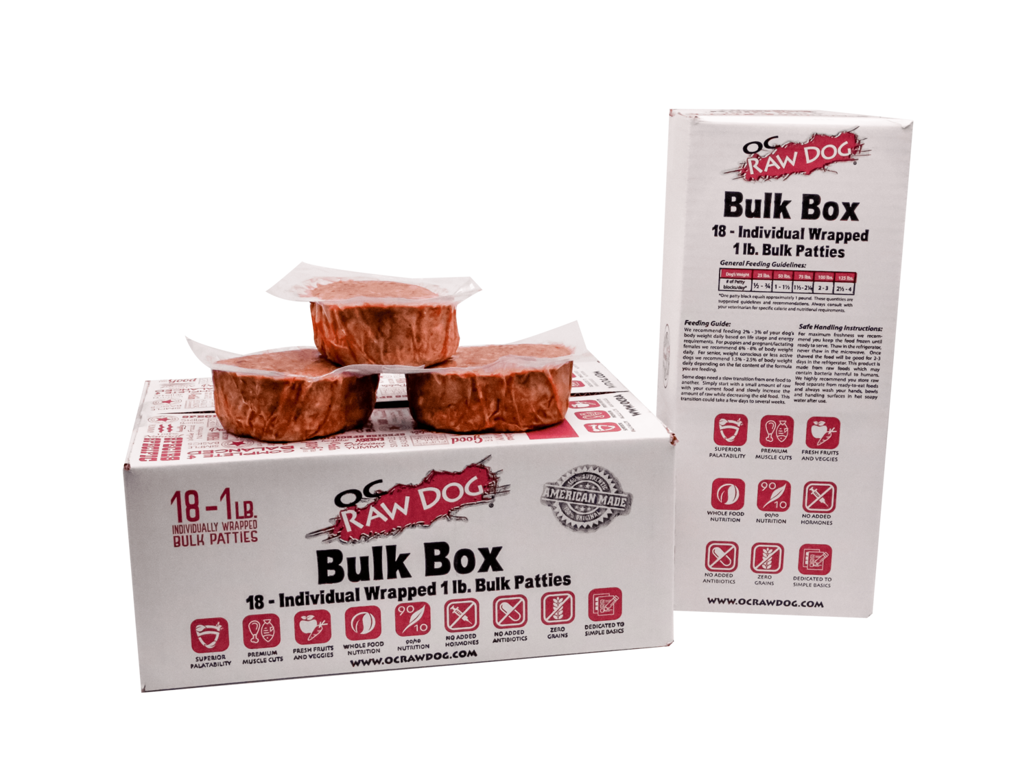 OC Raw Frozen Beef Bulk Box 18lb