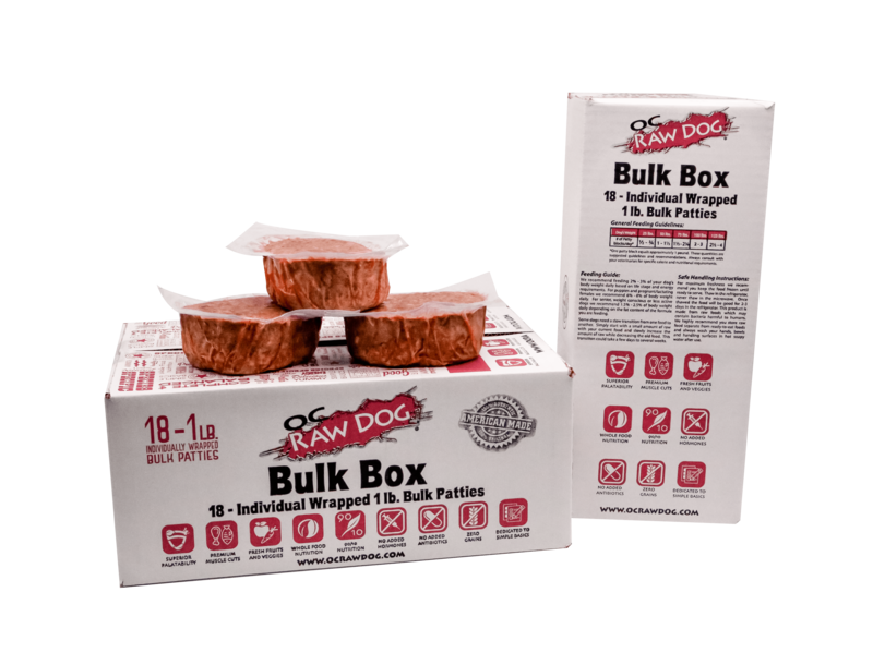OC Raw Frozen Beef Bulk Box 18lb