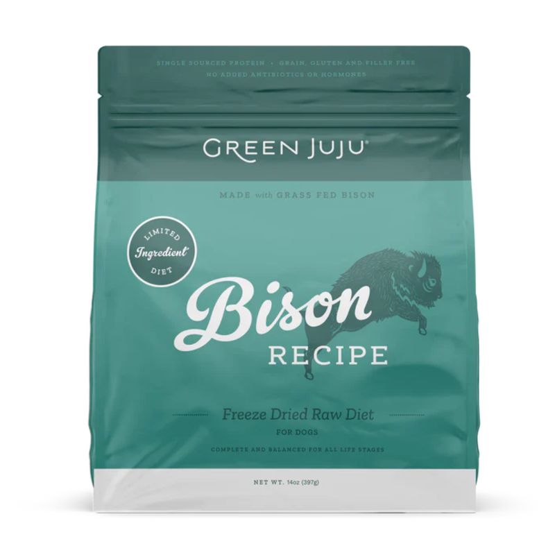 Green JuJu Freeze Dried Bison LID 14oz