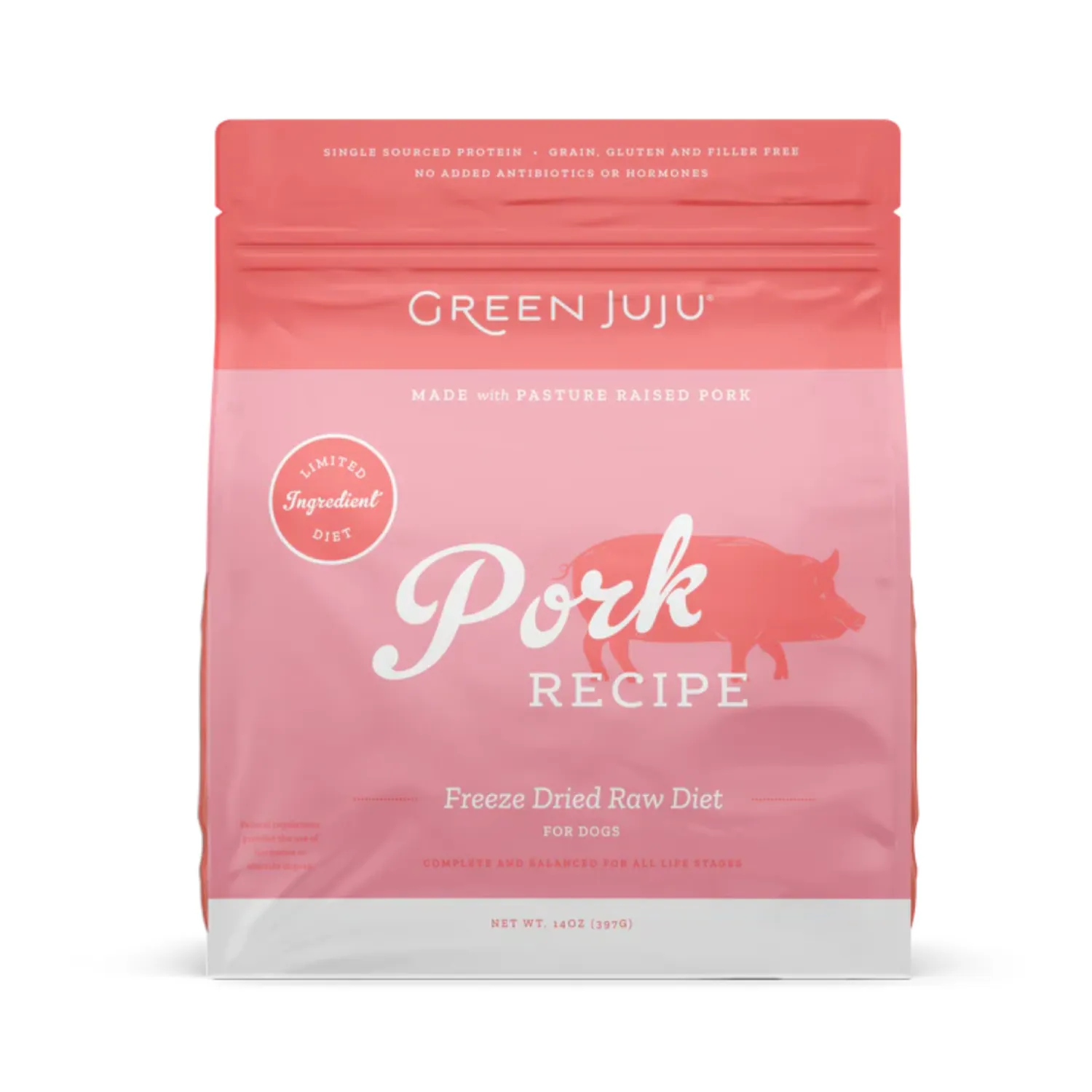Green JuJu Freeze Dried Pork LID 14oz