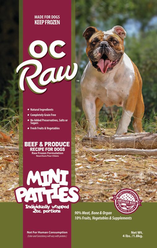 OC Raw Frozen Beef &amp; Produce 4lb