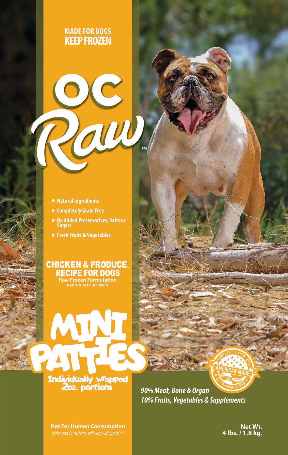 OC Raw Frozen Chicken &amp; Produce 4lb