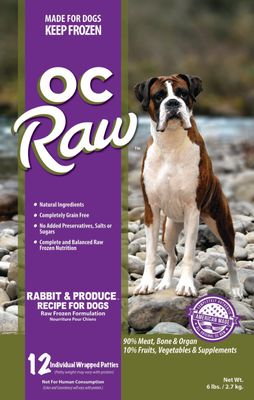 OC Raw Frozen Rabbit &amp; Produce 6lb
