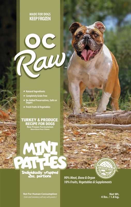 OC Raw Frozen Turkey &amp; Produce 4lb