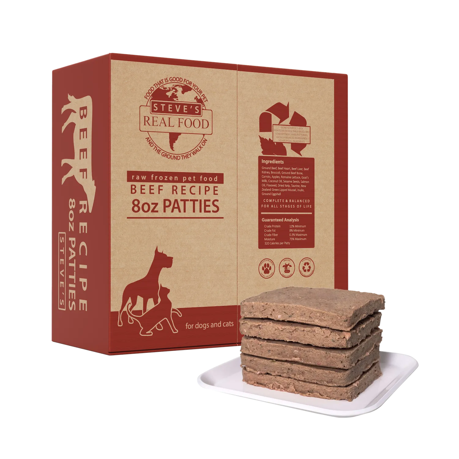 Steve&#39;s Frozen Beef 14lb Patties