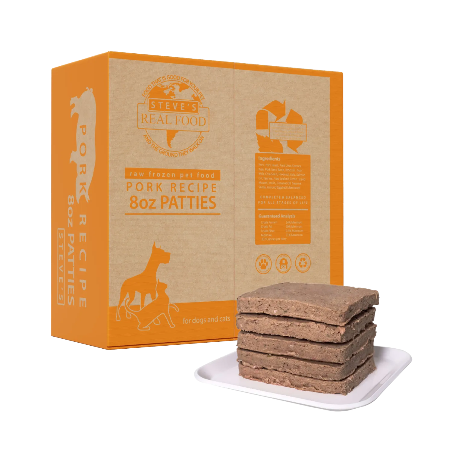 Steve&#39;s Frozen Pork 14lb Patties