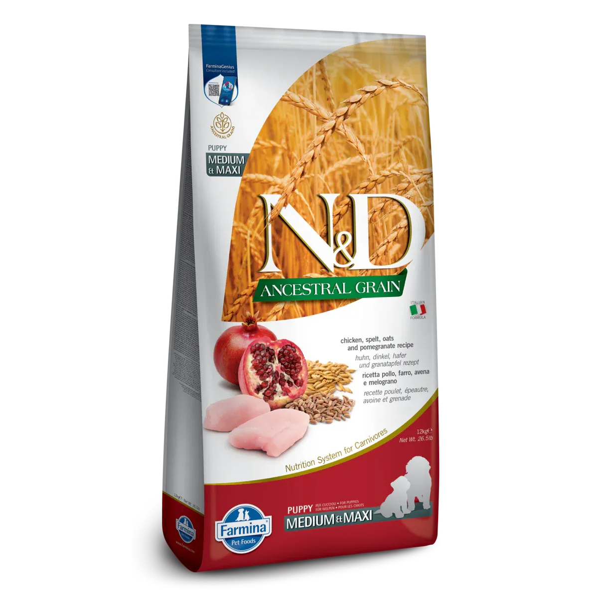 Farmina Puppy N&amp;D Ancestral Grain Chicken Maxi 26.4lb