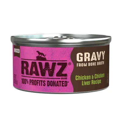 Cat - RAWZ Cat Gravy/Minced Chicken &amp; C.L. Can 3oz