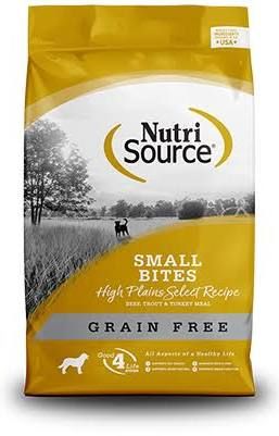 NutriSource Grain Free Small Bites High Plains Select 15lb