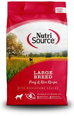 NutriSource Large Breed Adult Beef &amp; Rice 26lb