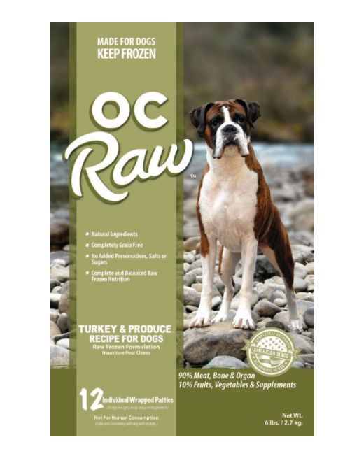 OC Raw Frozen Turkey &amp; Produce 6lb