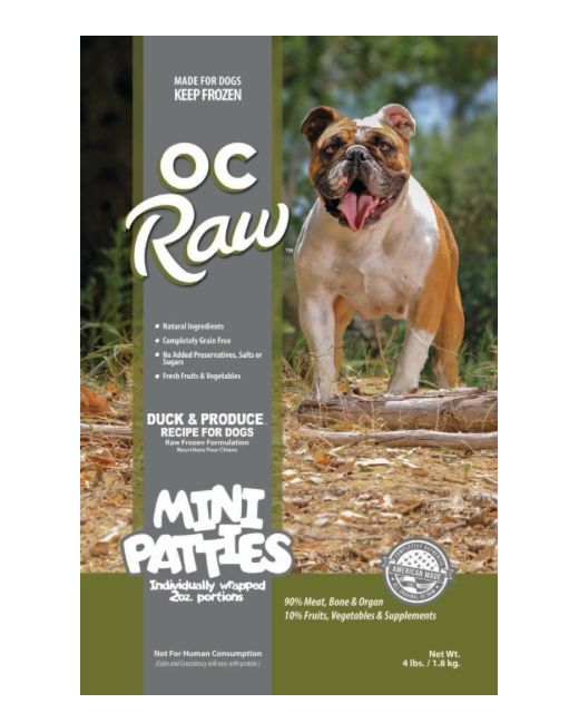 OC Raw Frozen Duck &amp; Produce 4lb