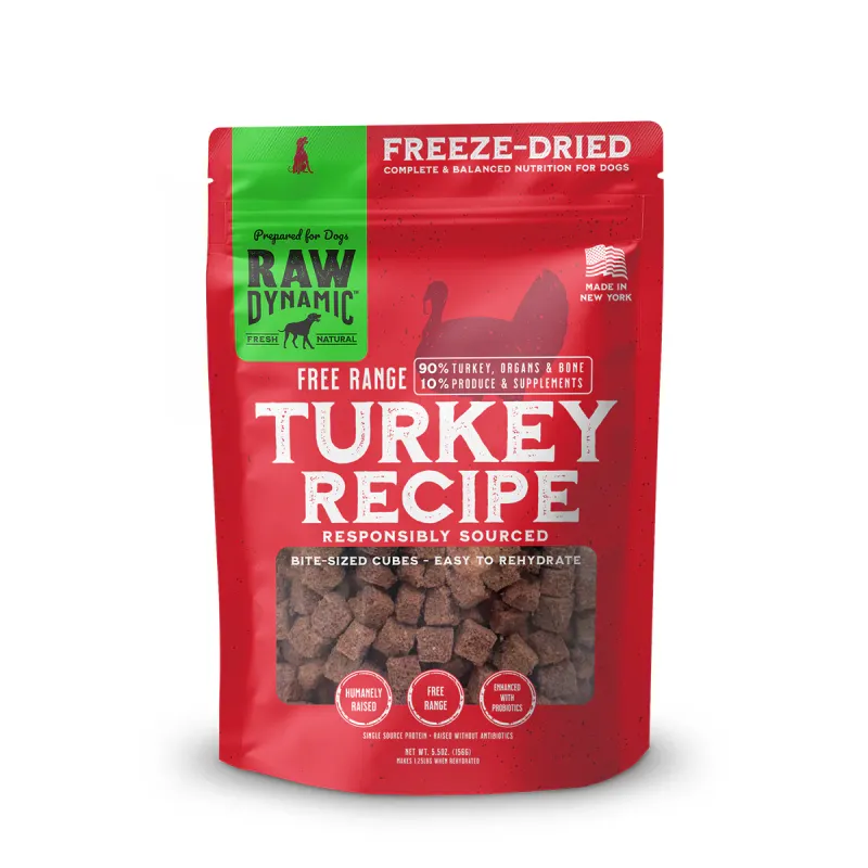 Raw Dynamic Freeze Dried Turkey 14oz