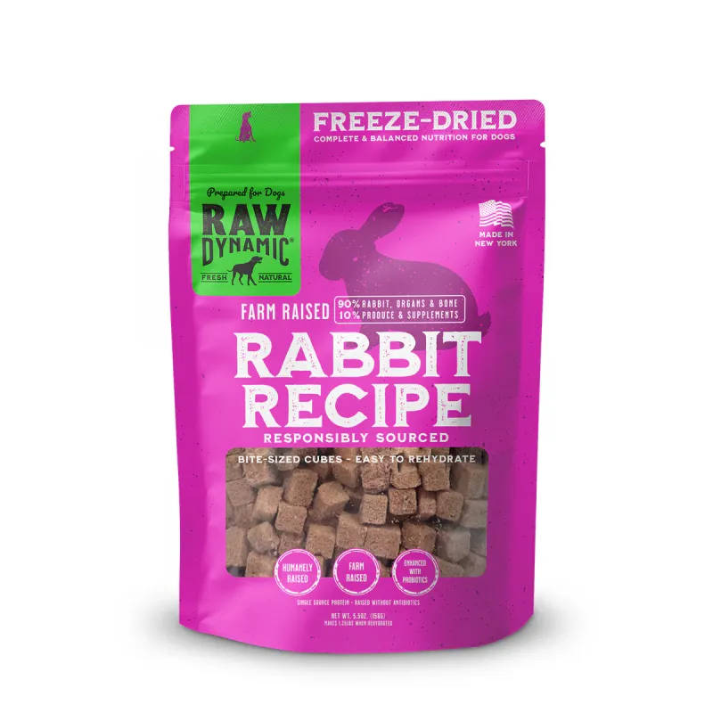 Raw Dynamic Freeze Dried Rabbit 14oz 