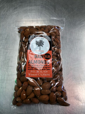 Nuts Almonds Raw 1 lb bag