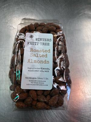 Nuts Almonds Roasted Salted 1 lb bag