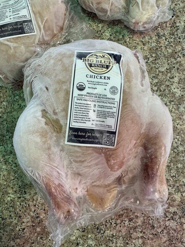 Big Bluff Whole Chicken Organic Pastured/lb