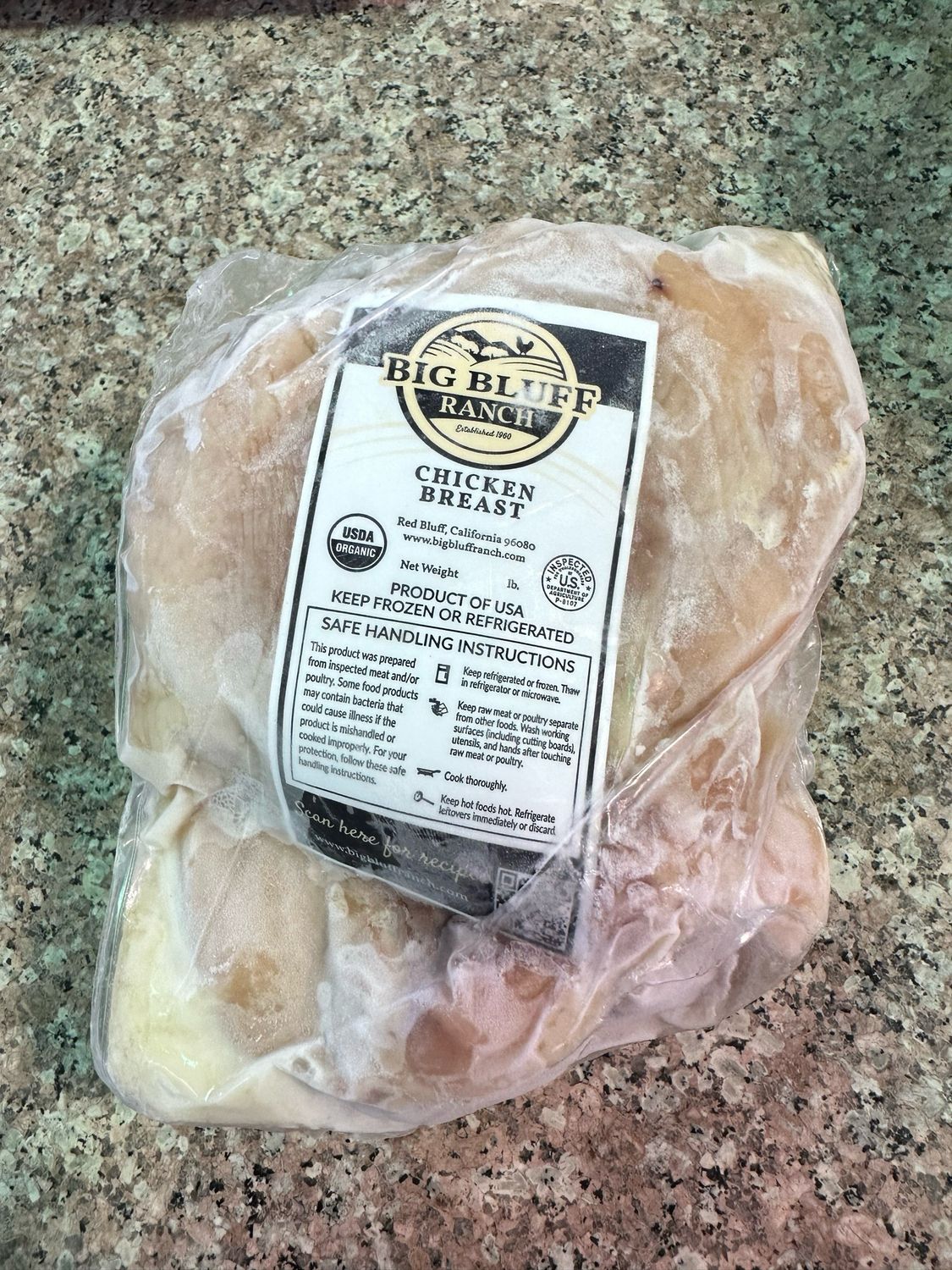 Big Bluff Whole Chicken Breast Organic/1.5 lbs