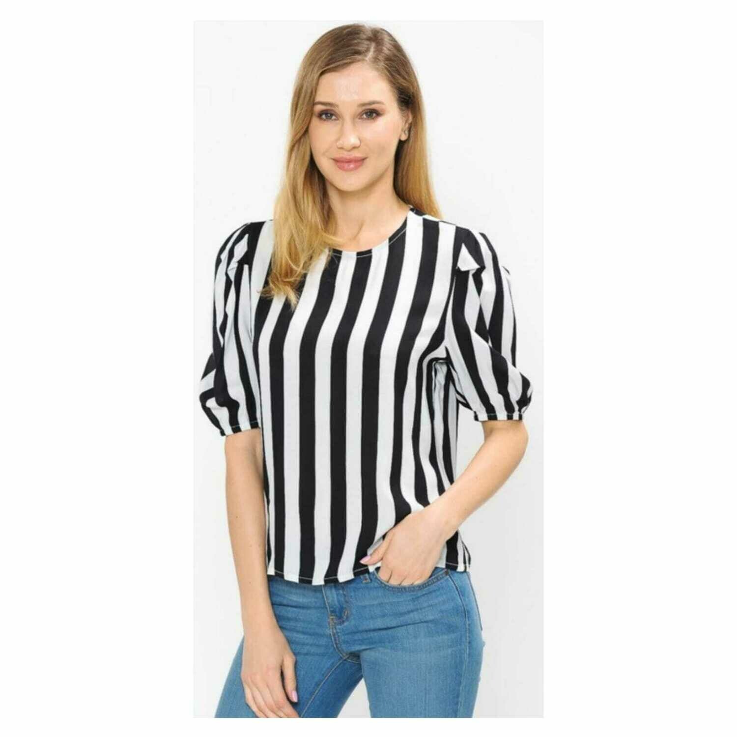 Basic Stripe Top Navy
