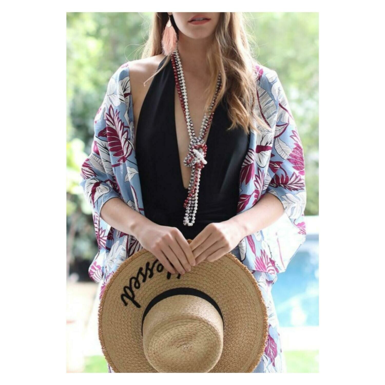 Tropical Leaf Kimono