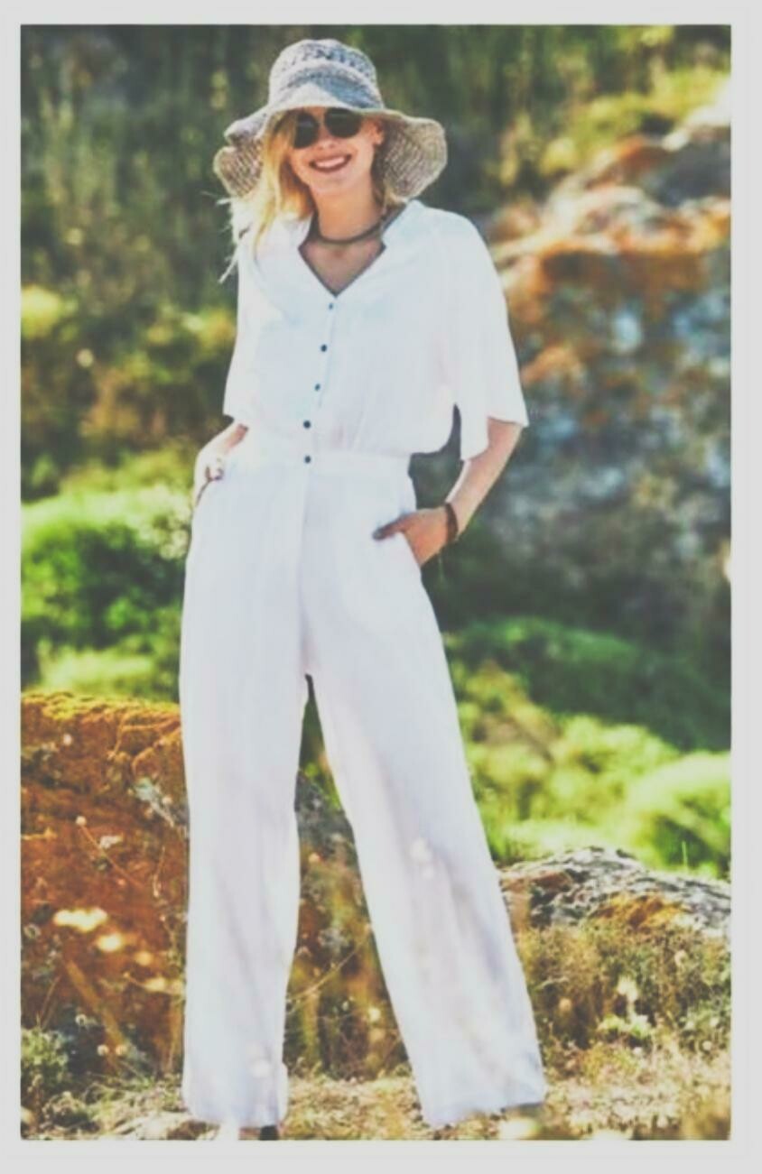 Casual and Beautiful White Jumpsuit