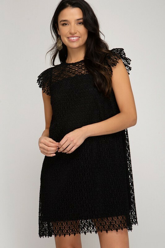 Crochet Black Dress