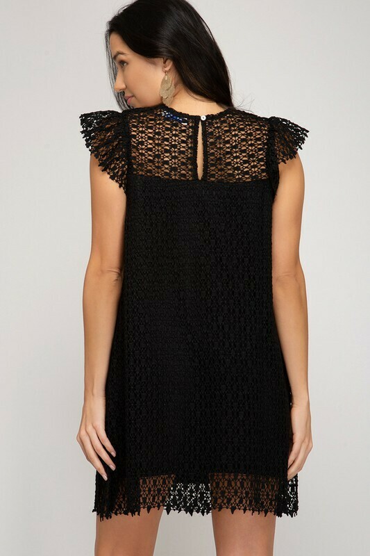 Crochet Black Dress