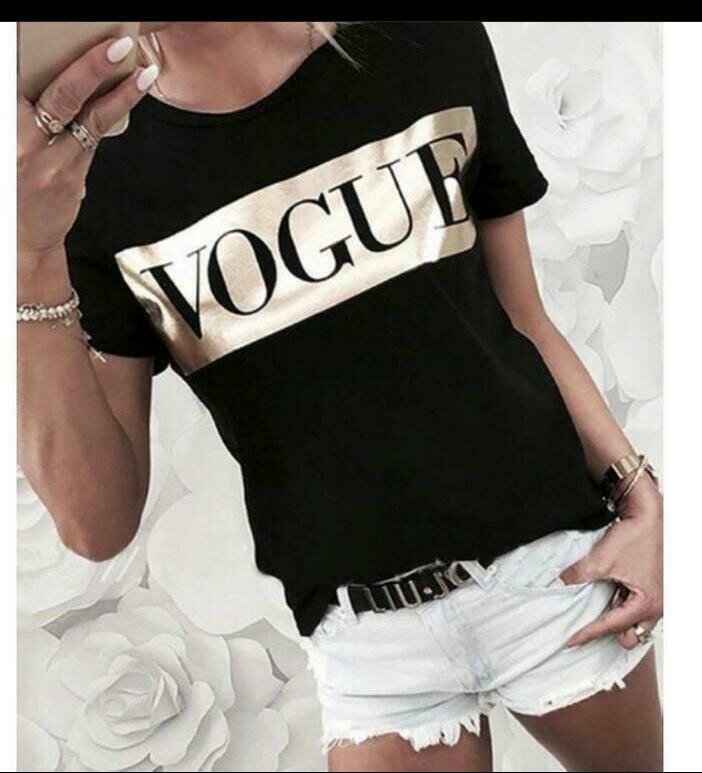Letter Print Short Sleeve Top