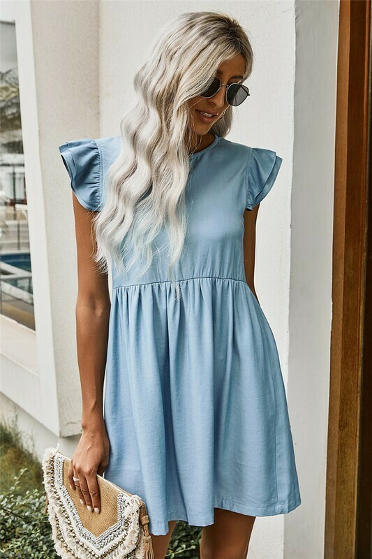 Light Blue Baby Doll Dress