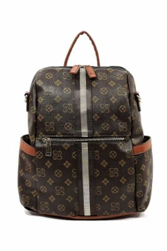 Zip Top Backpack Vegan Leather