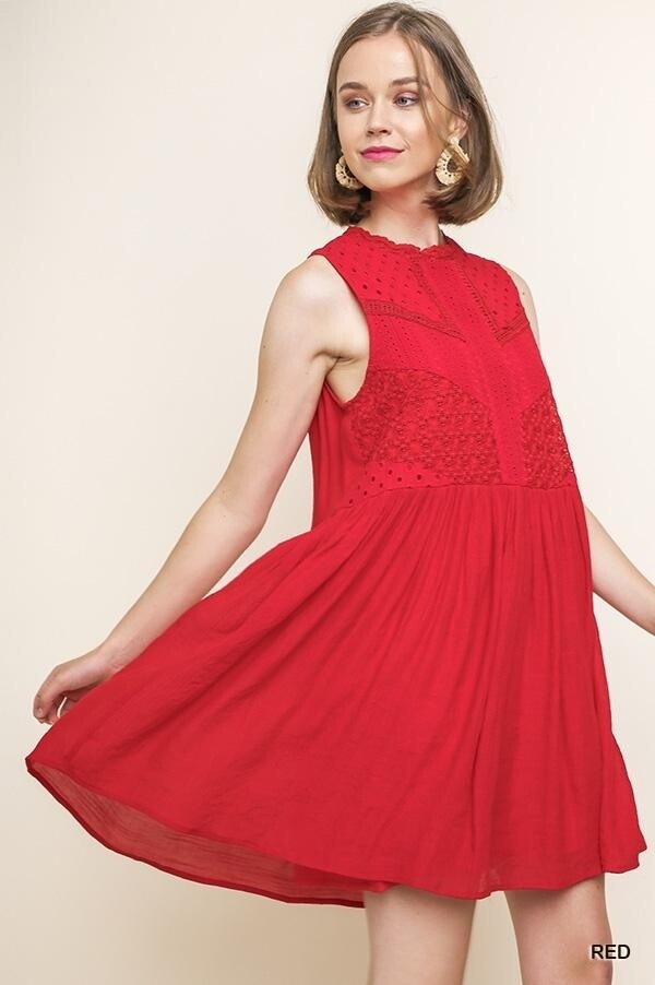 Ruffled Crochet Dress