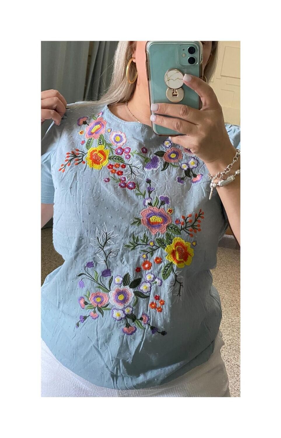 Floral Embroidery Top