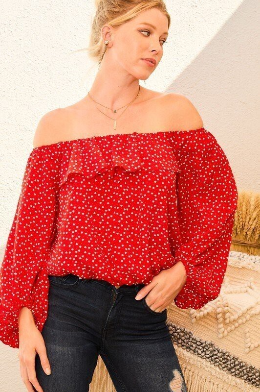 Off Shoulder Valentine Top