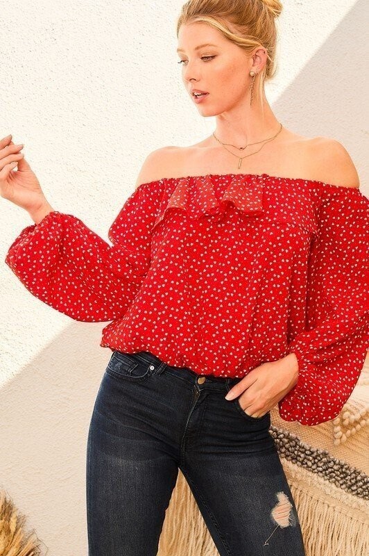 Off Shoulder Valentine Top