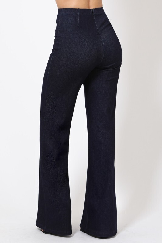 Plain Button Detail Pant