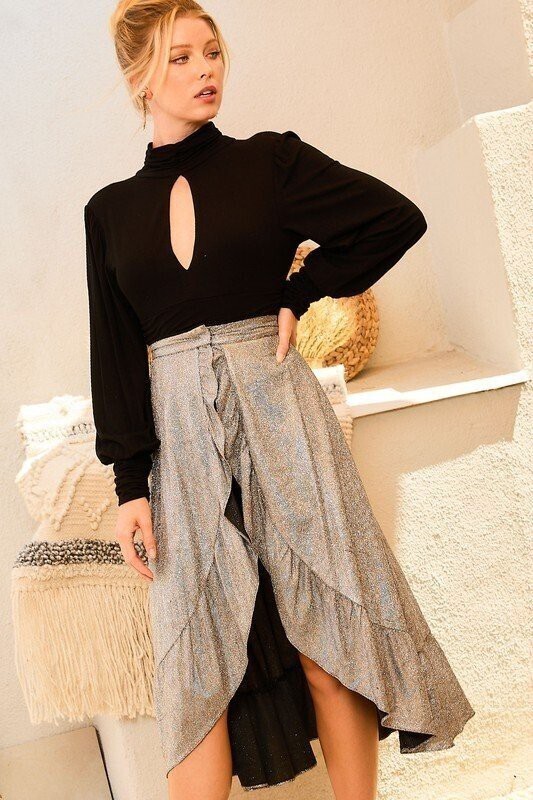 Sleeve Solid Knit Bodysuit