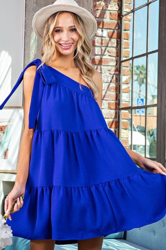 One Shoulder Silhouette Dress