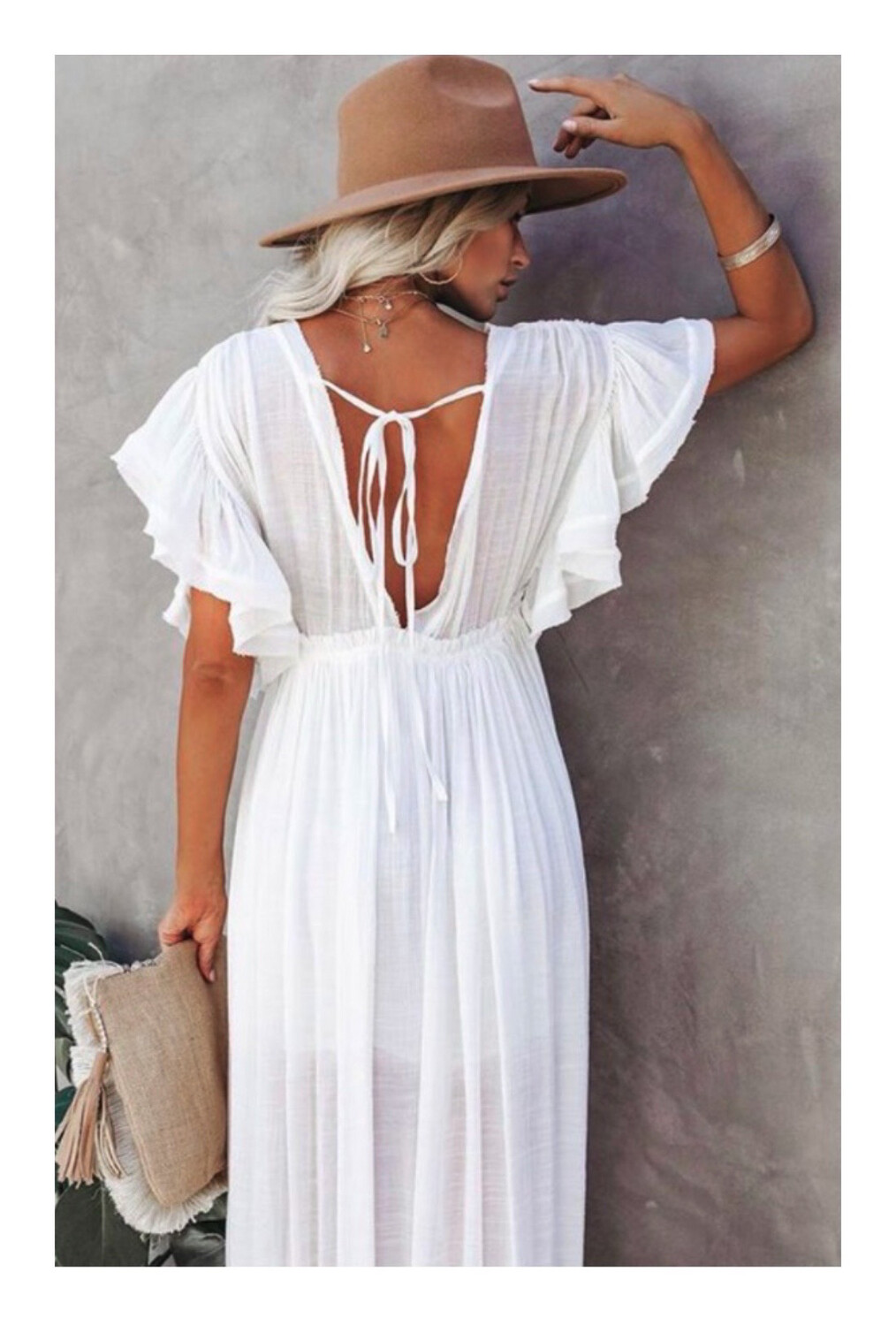Maxi Dress White Cover Up