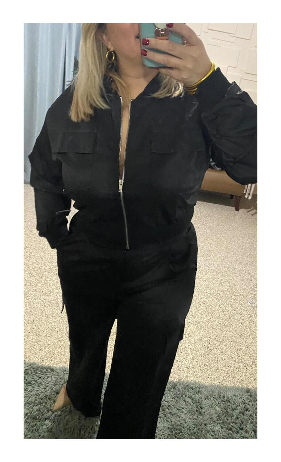 Cargo Satin Pant Set