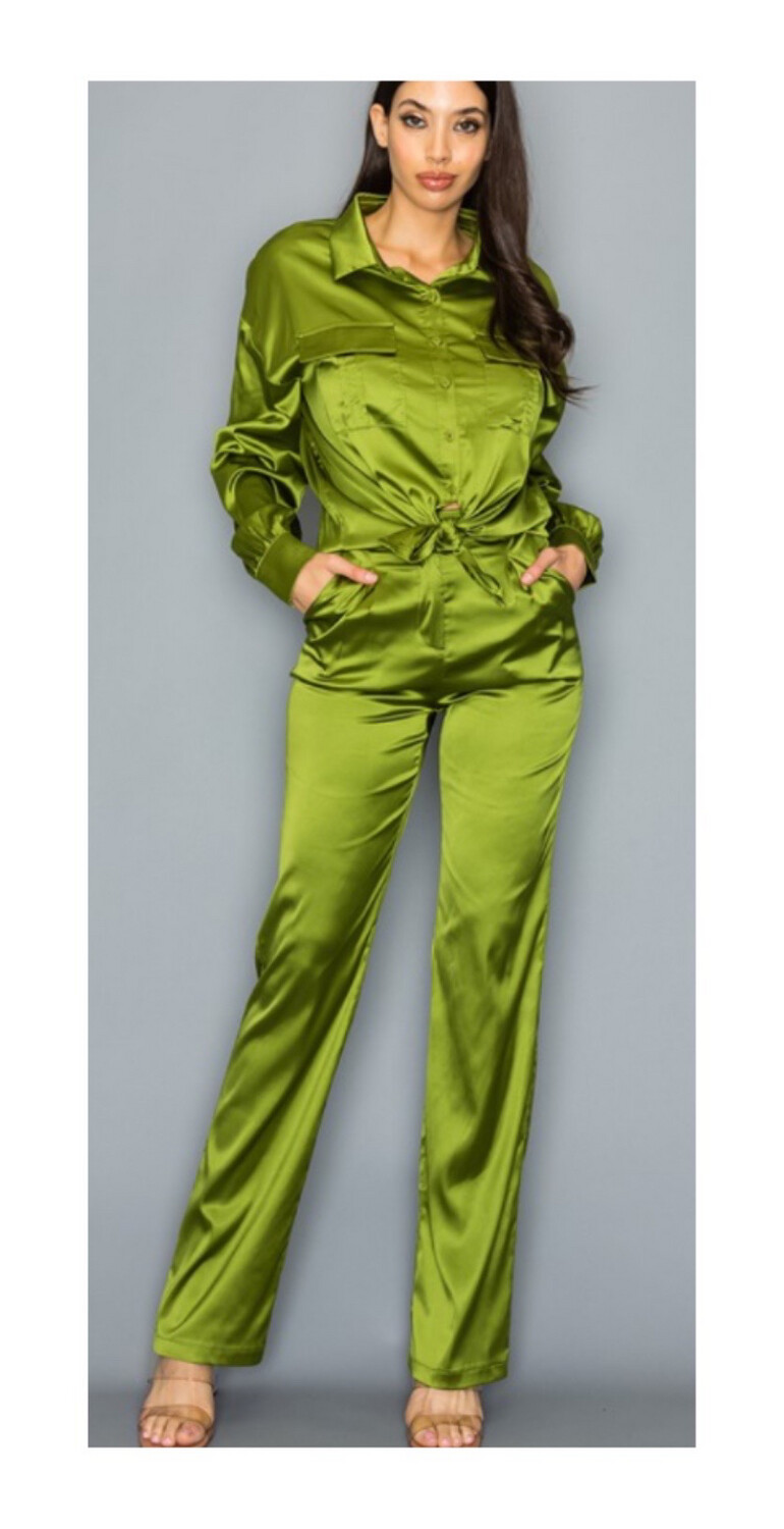 Apple Green Pant Set