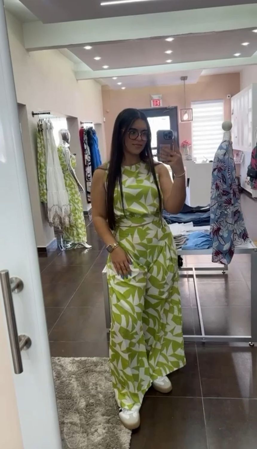 Printed Woven Top Set