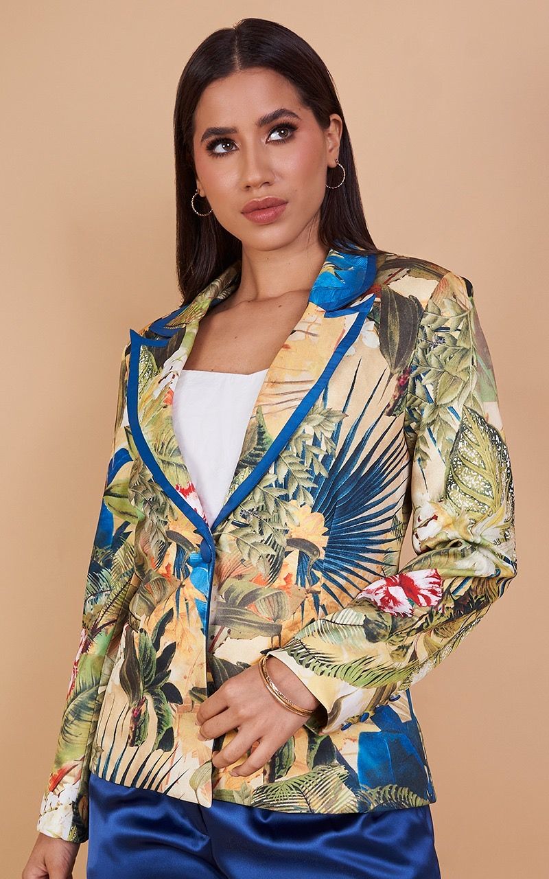Bonage Blazer con Estampados