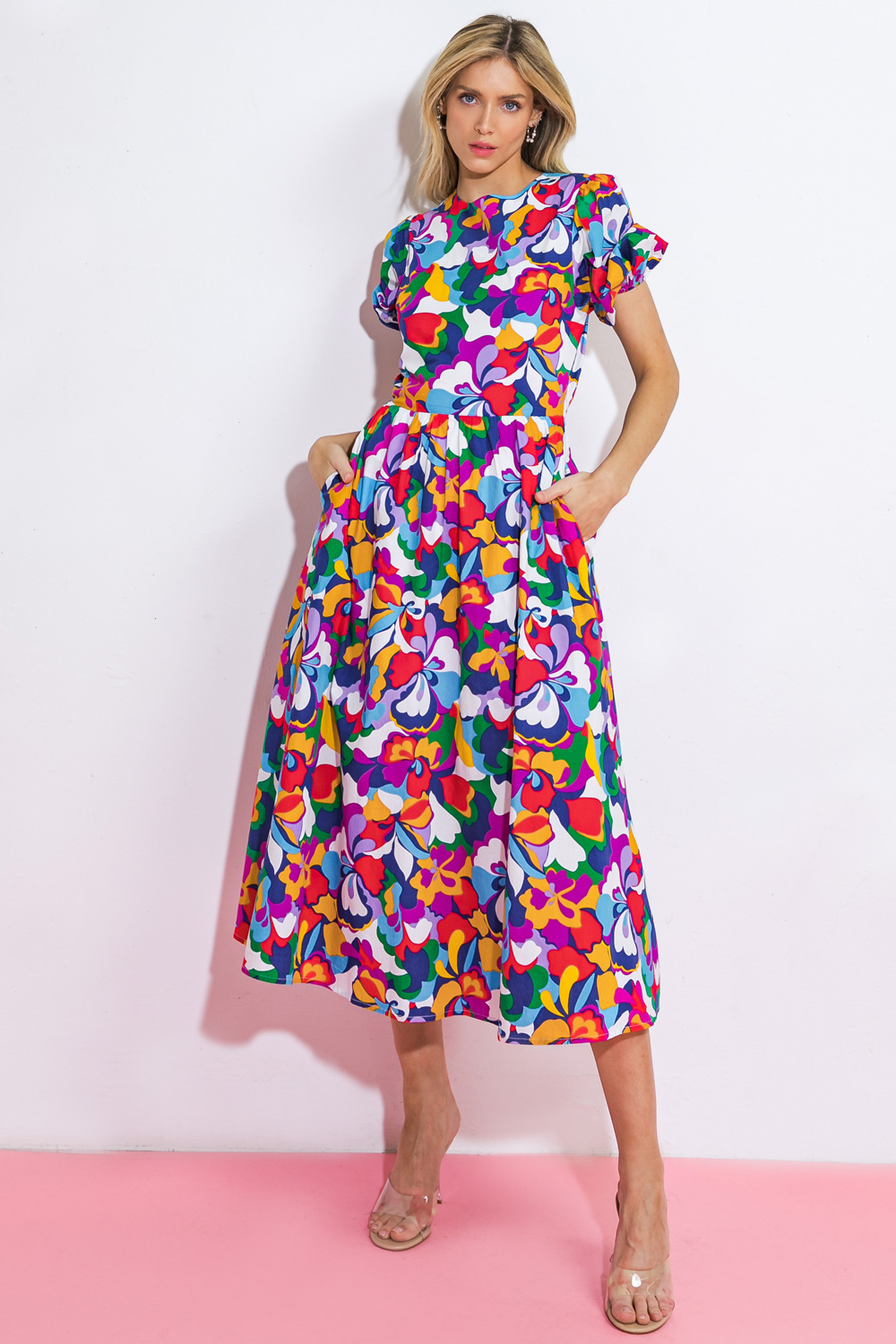 Floral cut out Midi Dress S/M/L