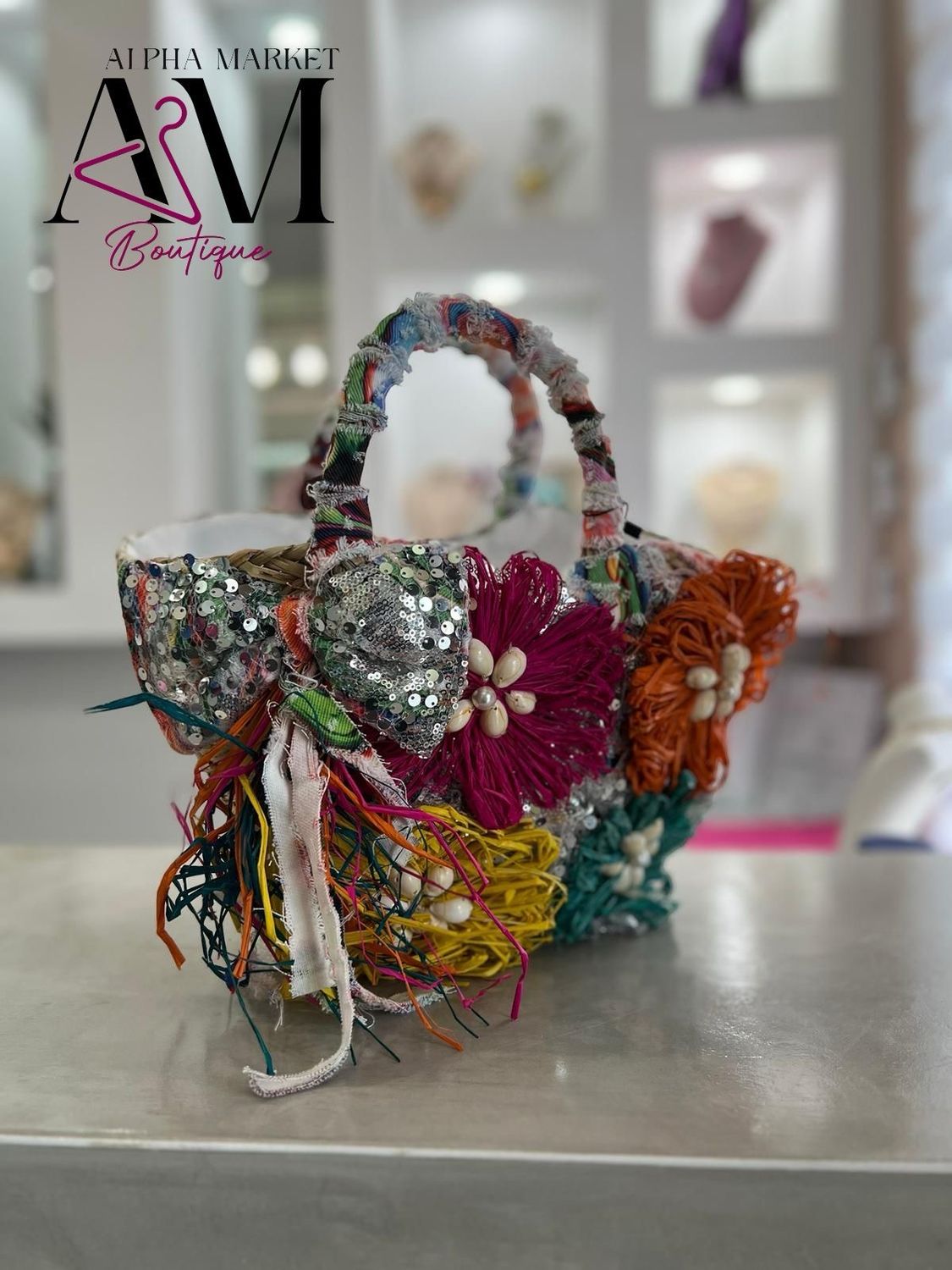 Cartera  Espańola en Rafia