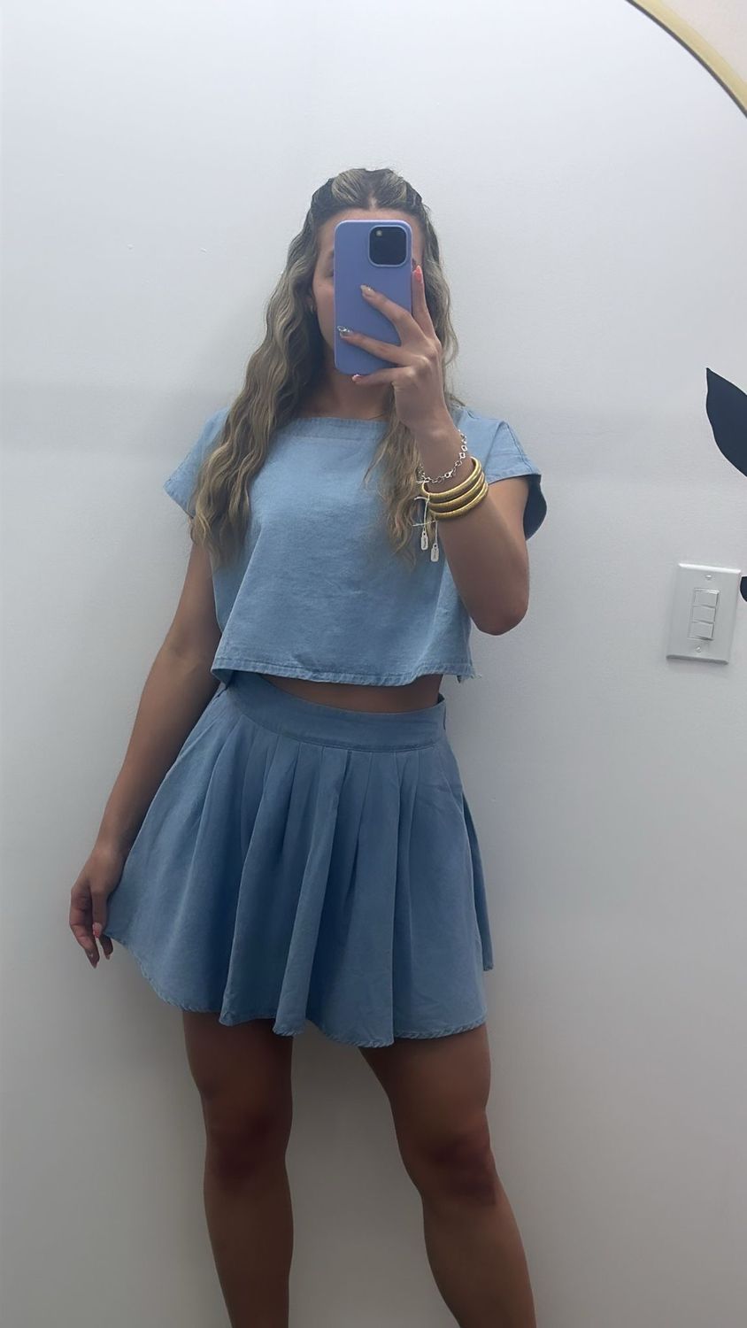 Denim Skirt Set