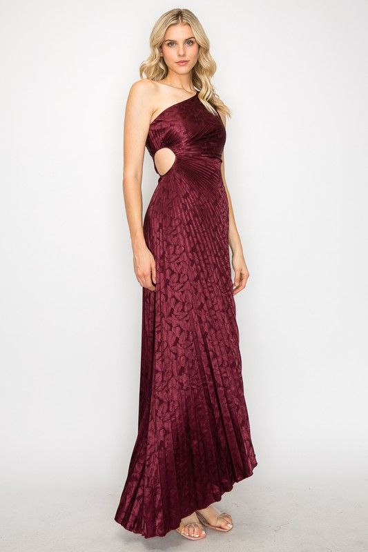 Asymetric Dress Merlot